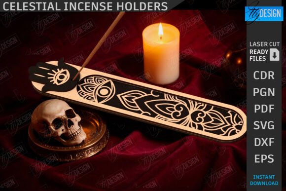 3D Celestial Incense Holder Laser Cut