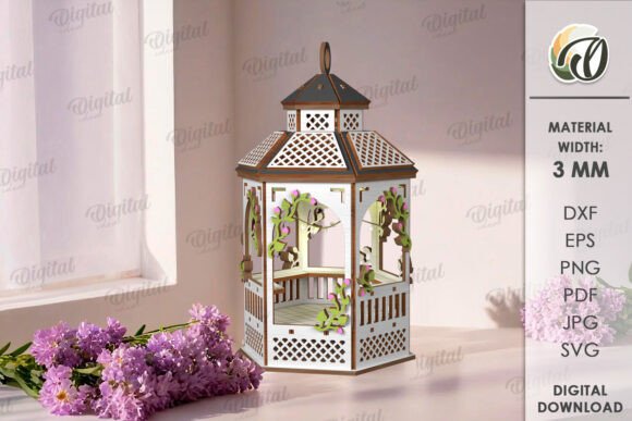 3D Gazebo Lantern Laser Cut