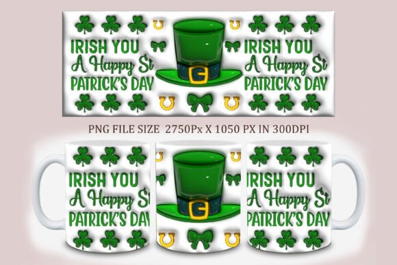 3D Inflated St Patrick’s Day Mug Design