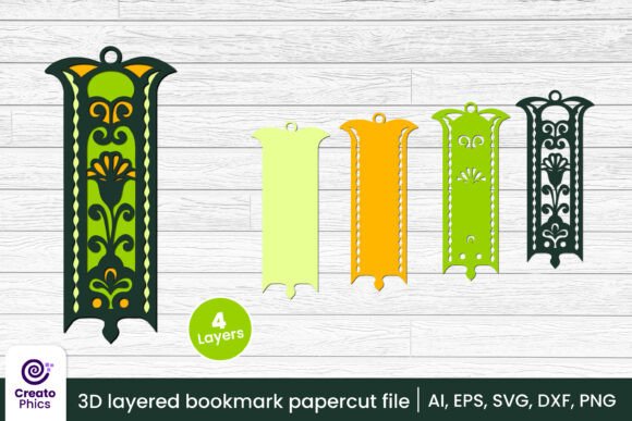3d Layered Decorative Bookmark Papercut
