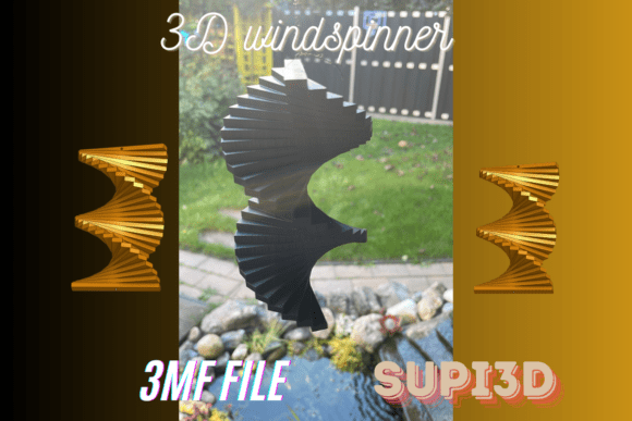 3D Windspinner STL 3MF: Bringing Gentle Motion to Your Space
