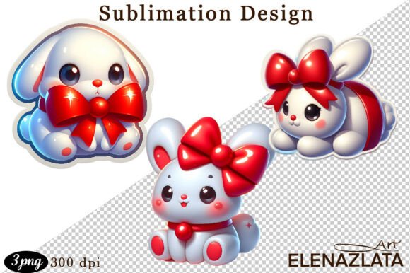 Christmas Bubble Funny 3D Cliparts