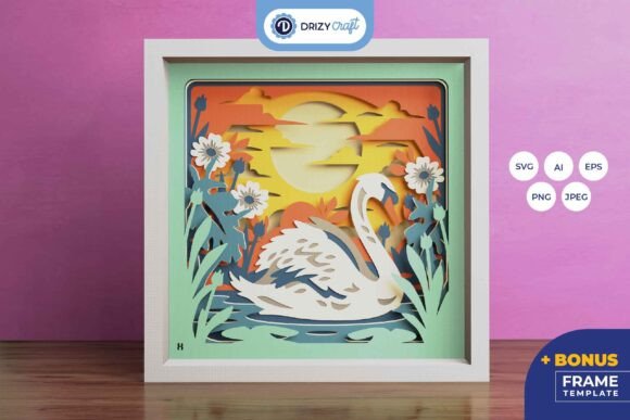 Swimming Swan on the Lake 3D Layered: A Guide to Creating Stunning Paper Art
