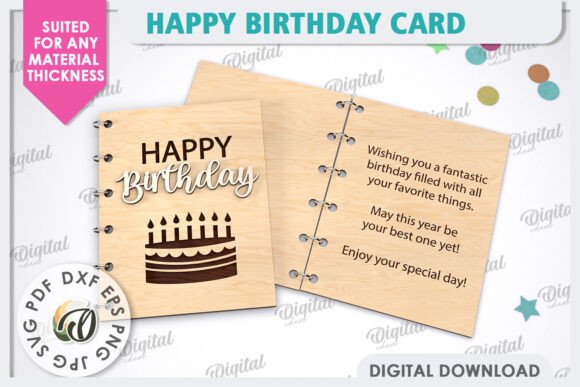 Unlock Your Creativity with the 3D Happy Birthday Card Laser Cut Digital Collection