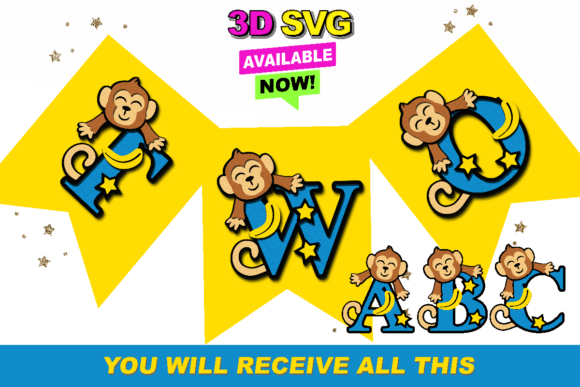 Unlocking Creativity with the Monkey Alphabet 3D SVG Collection